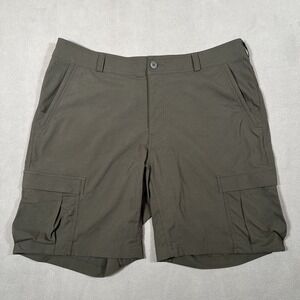 REI Co-op Men's Cargo Shorts Size 38 Gray Sahara Nylon Spandex Outdoor Hiking